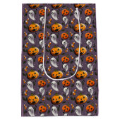 Jack-o-Ghost Lila Mittlere Geschenktüte (Rückseite)