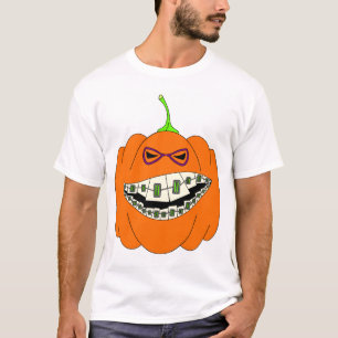 Jack-O-Klammern Klammer-Kürbis-Laterne Halloween T-Shirt