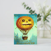 Jack O' Lantern Air Ballon Postkarte (Stehend Vorderseite)
