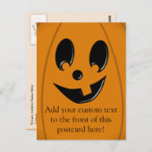 Jack-O-Lantern-Alberne Seite mit einem Stand Postkarte (Vorne/Hinten)