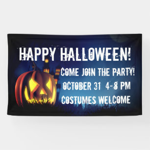 Jack-O-Lantern an Halloween-Nacht Banner