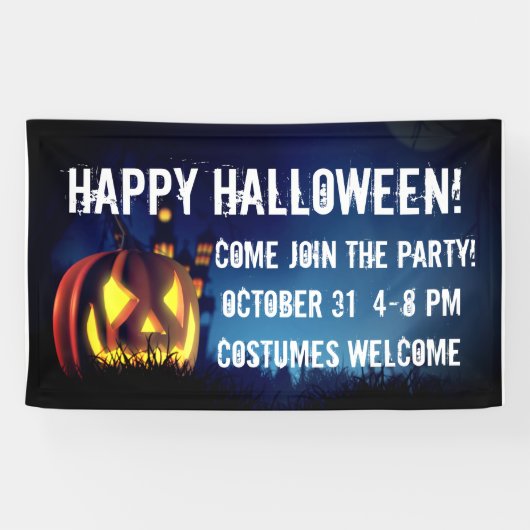 Jack-O-Lantern an Halloween-Nacht Banner (Horizontal)