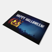 Jack-O-Lantern an Halloween-Nacht Fußmatte (Schrägansicht)