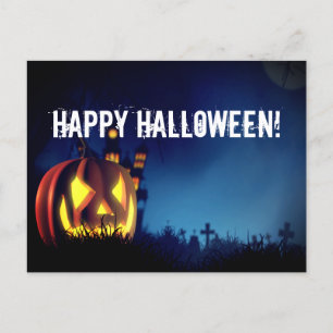 Jack-O-Lantern an Halloween-Nacht Postkarte