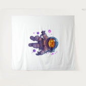 Jack-o'-Lantern-Astronaut Wandteppich (Vorderseite (Horizontal))