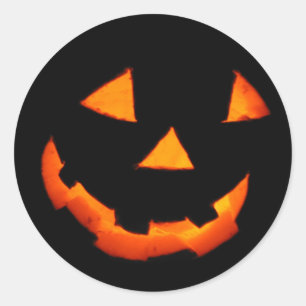 Jack-o'-Lantern-Aufkleber Runder Aufkleber