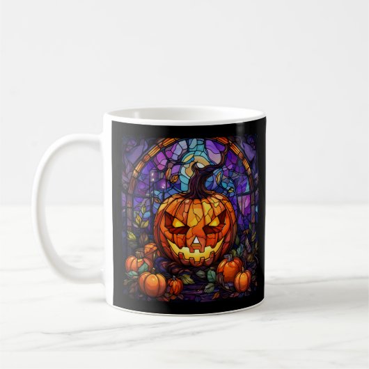 Jack-o'-Lantern aus Hartglas: Geräumige Eleganz Kaffeetasse (Links)