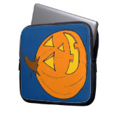 Jack o' Lantern Blue Laptop Sleeve (Vorderseite Links)