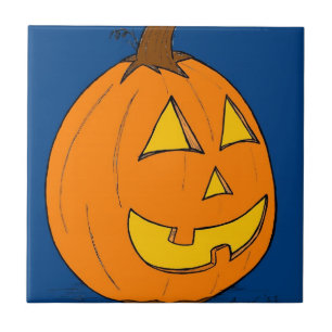 Jack o' Lantern Blue Tile Fliese