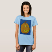 Jack o' Lantern Blue Womens Baby Doll T - Shirt (Vorne ganz)