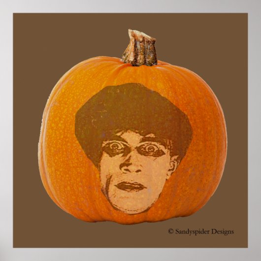 Jack o' Lantern Caligari Face, Halloween Pumpkin Poster (Vorne)