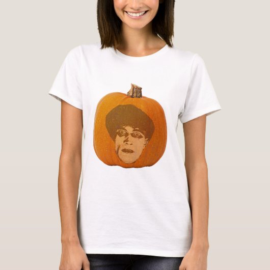 Jack o' Lantern Caligari Face, Halloween Pumpkin T-Shirt (Vorderseite)