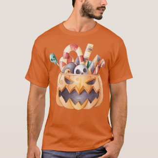 Jack o' lantern Candy Halloween Pumpkin Fall Men W T-Shirt