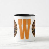 Jack-O-Lantern Carving Crew Foto Monogram-Tasse Tasse (Zentrum)