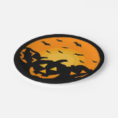 Jack O' Lantern Carvingpumpen Halloween-Party Pappteller (Schrägansicht)