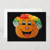 Jack o' Lantern Clowace, Halloween Pumpkin Postkarte (Vorne/Hinten)