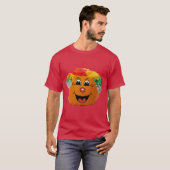 Jack o' Lantern Clowace, Halloween Pumpkin T-Shirt (Vorne ganz)