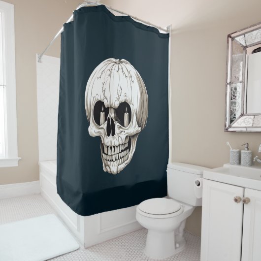 Jack O Lantern Cranium Halloween Gothic Duschvorhang (Beispiel)