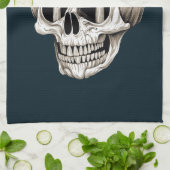 Jack O Lantern Cranium Halloween Gothic Geschirrtuch (Gefaltet)