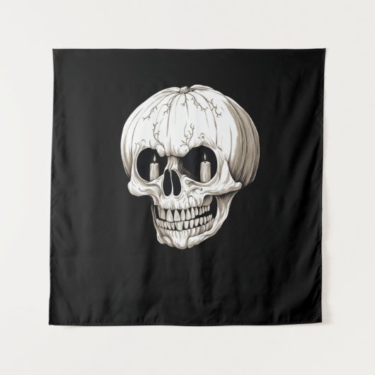 Jack O Lantern Cranium Halloween Gothic Wandteppich (Vorderseite)