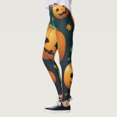 Jack-O-Lantern Delight - Kürbismuster Leggings (Links)