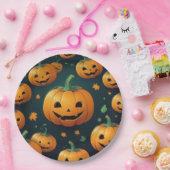 Jack-O-Lantern Delight - Kürbismuster Pappteller (Party)