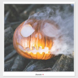 Jack-o-Lantern des kopflosen Pferdes Kopf an Flamm Aufkleber