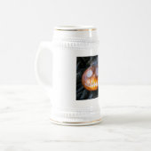 Jack-o-Lantern des kopflosen Pferdes Kopf an Flamm Bierglas (Vorderseite Links)