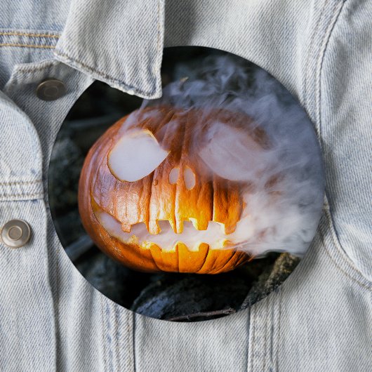 Jack-o-Lantern des kopflosen Pferdes Kopf an Flamm Button (Beispiel)