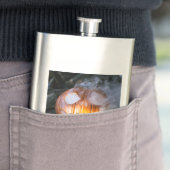 Jack-o-Lantern des kopflosen Pferdes Kopf an Flamm Flachmann (Beispiel)