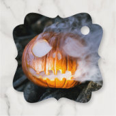 Jack-o-Lantern des kopflosen Pferdes Kopf an Flamm Geschenkanhänger (Rückseite)