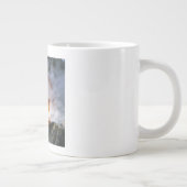 Jack-o-Lantern des kopflosen Pferdes Kopf an Flamm Jumbo-Tasse (Rechts)