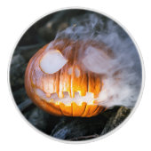 Jack-o-Lantern des kopflosen Pferdes Kopf an Flamm Keramikknauf (Vorderseite)