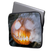 Jack-o-Lantern des kopflosen Pferdes Kopf an Flamm Laptopschutzhülle (Vorderseite Links)