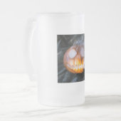 Jack-o-Lantern des kopflosen Pferdes Kopf an Flamm Mattglas Bierglas (Vorderseite Links)