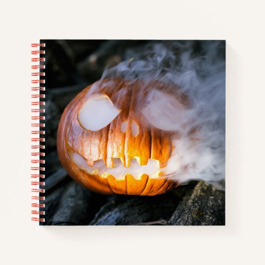 Jack-o-Lantern des kopflosen Pferdes Kopf an Flamm Notizblock (Vorderseite)
