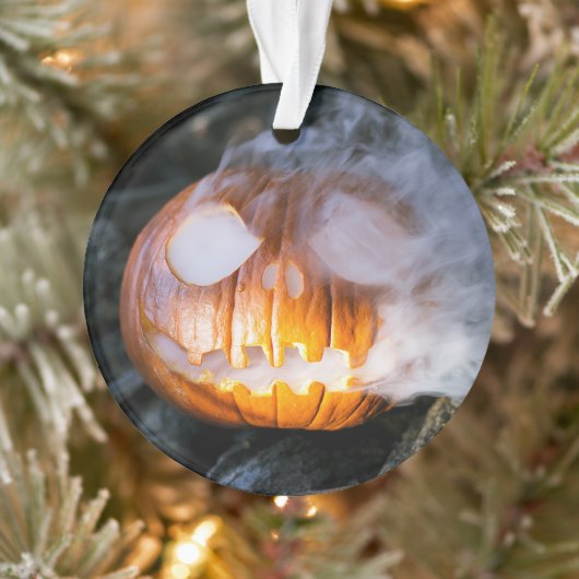Jack-o-Lantern des kopflosen Pferdes Kopf an Flamm Ornament (Baum)