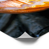 Jack-o-Lantern des kopflosen Pferdes Kopf an Flamm Poster (Ecke)