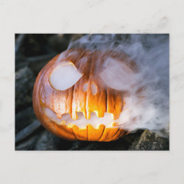 Jack-o-Lantern des kopflosen Pferdes Kopf an Flamm Postkarte