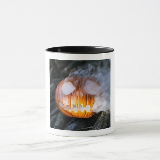 Jack-o-Lantern des kopflosen Pferdes Kopf an Flamm Tasse (Zentrum)