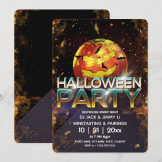 Jack O Lantern Disco-Kugel Halloween-Party Einladung