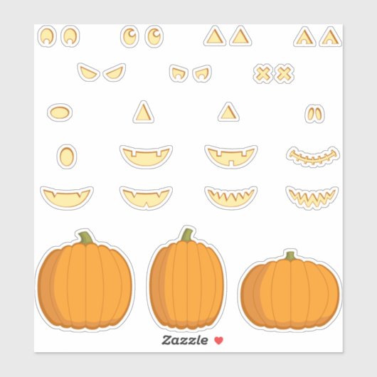 Jack-o-Lantern-DIY-Aufkleber-Set Aufkleber (Blatt)
