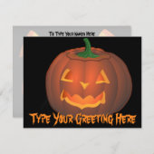 Jack-o-Lantern Einladungen benutzerdefinierte Hall (Vorne/Hinten)