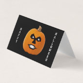 Jack o' Lantern Evil Face Klassenzimmer Austauschk Visitenkarten (Vorderseite)