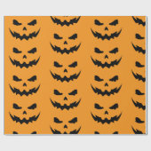 Jack-O-Lantern Eyes and Mouth Geschenkpapier (Flach)