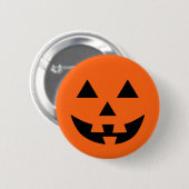 Jack O’ Lantern Face Fun Halloween Button (Vorne & Hinten)