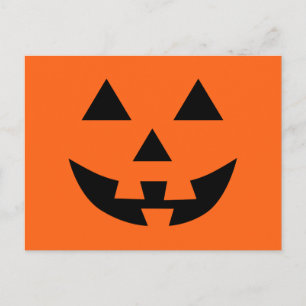 Jack O’ Lantern Face Fun Halloween Postkarte