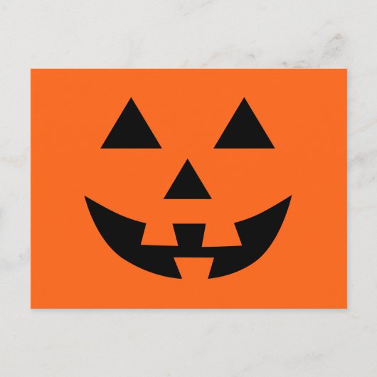 Jack O’ Lantern Face Fun Halloween Postkarte (Vorderseite)