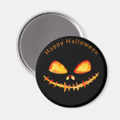 Jack O' Lantern Face Halloween Magnet (Vorderseite/Rückseite)