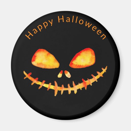 Jack O' Lantern Face Halloween Magnet (Vorne)